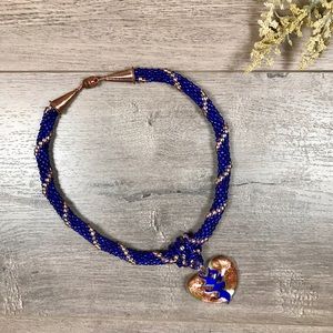 50% Off Sale! Vintage Murano Glass Heart Pendant